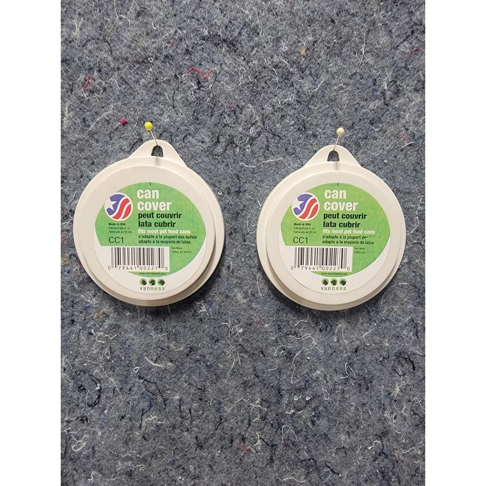 Pet Food‎ Can Cover Set of 2 Cream Lids